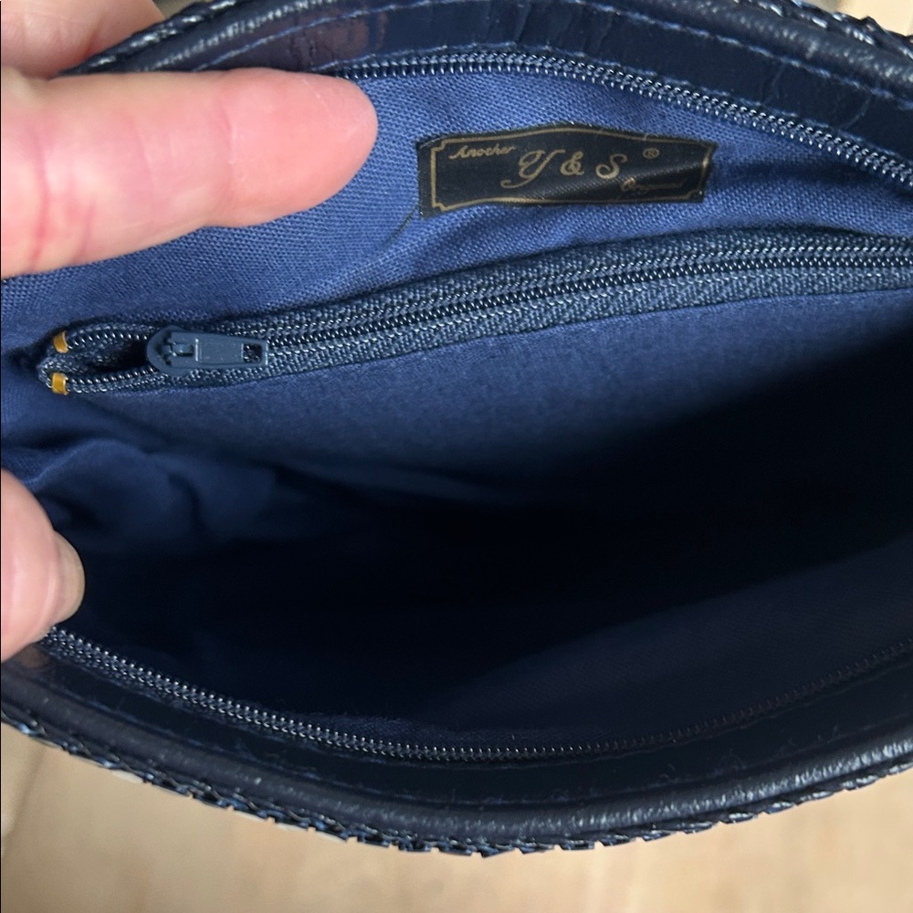 Navy Sequin Crossbody Evening Bag - Picture 4 of 5